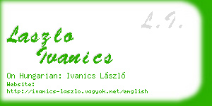 laszlo ivanics business card
